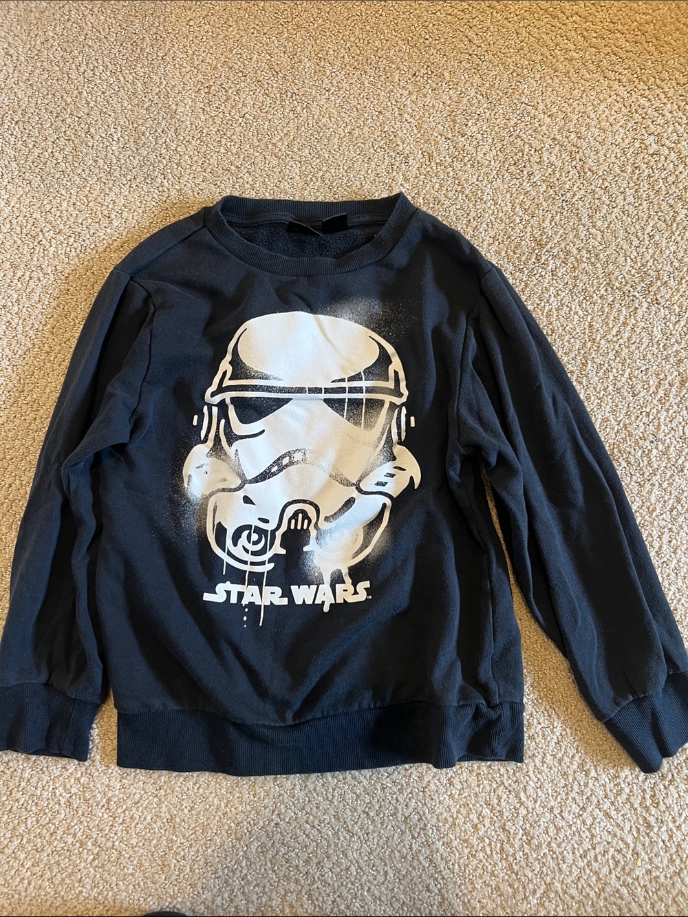 Star Wars Black Sweatshirt with White Stormtrooper Graphic